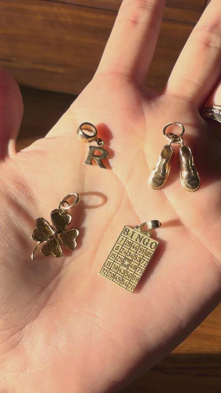 R, BB Shoes, Clover & Bingo Star Charm